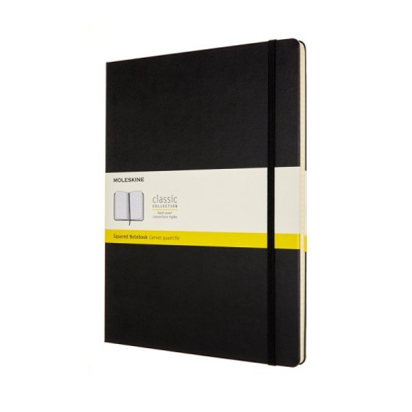 Notes MOLESKINE Classic XXL (21,6x27,9 cm) w kratkę, twarda oprawa, 192 strony, czarny