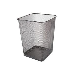 Kosz na śmieci Q-CONNECT Office Set, metalowy, 18l, czarny