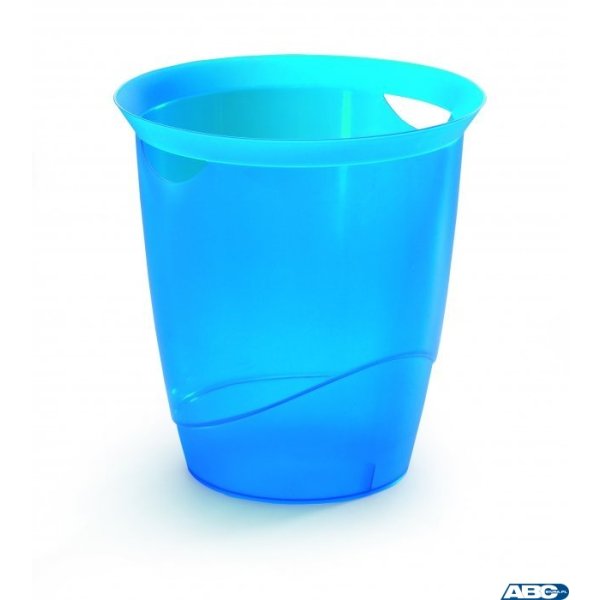 Kosz na śmieci 16l niebieski przezroczysty DURABLE 1701710540 (X)