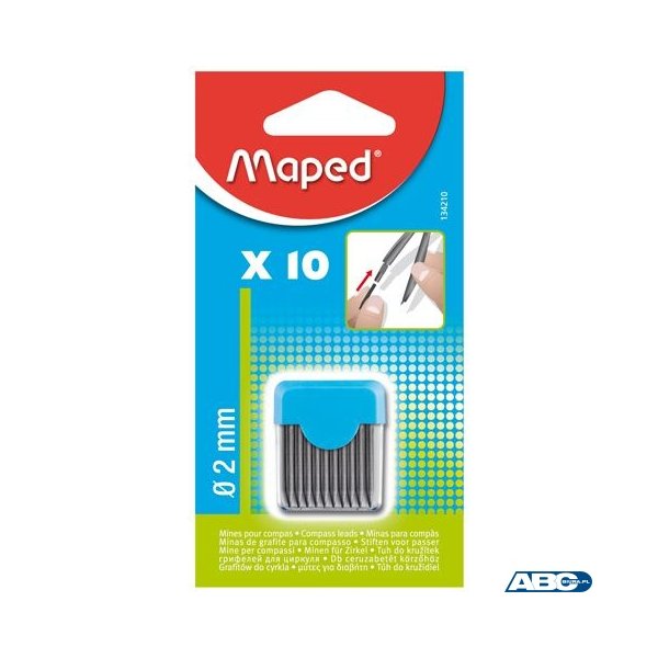 Grafity 2mm wkłady do cyrkla 10 sztuk blister MAPED 134210