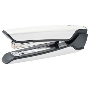 Zszywacz KANGARO Nowa-210S / S, zszywa do 30 kartek, metalowy, w pudełku PP, metaliczny biały