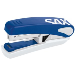 Zszywacz SAXDesign 519, zszywa do 20 kartek, na płasko, zintegrowany rozszywacz, niebieski