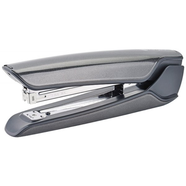 Zszywacz KANGARO Nowa-210S/S, zszywa do 30 kartek, metalowy, w pudełku PP, metaliczny szary