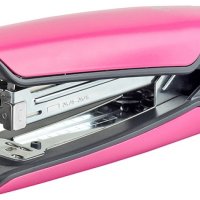 Zszywacz KANGARO Nowa-335S/S, zszywa do 30 kartek, metalowy, w pudełku PP, różowy