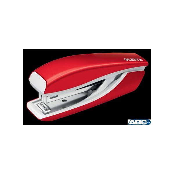Zszywacz Mini metalowy Leitz WOW, czerwony, 10 lat gwarancji, 10 kartek 55281026