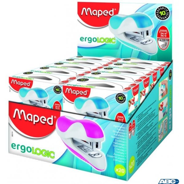 Zszywacz ERGOLOGIC mini 15 kartek 24-26/6 MAPED 352111