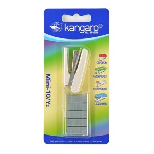 Zszywacz KANGARO Mini-10 / Y2 + zszywki, zszywa do 10 kartek, blister, beżowy