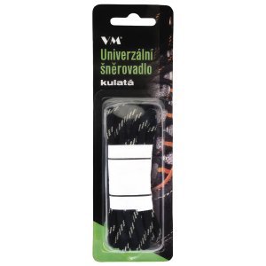 Sznurowadła VM FOOTWEAR, okrągłe, 90 cm, czarno-szare