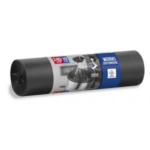Worki na śmieci ANNA ZARADNA, supermocne, 240 l, 10 szt., czarny