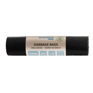 Worki na śmieci DONAU ECO, mocne (LDPE), 120l, 10 szt., czarne