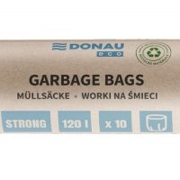 Worki na śmieci DONAU ECO, mocne (LDPE), 120l, 10 szt., czarne