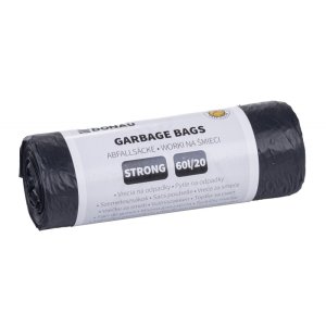 Worki na śmieci DONAU HOME, mocne (LDPE), 60l, 20 szt., czarne