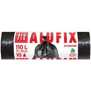 Worki na śmieci ALUFIX, LDPE, 110l, 10 szt., czarne
