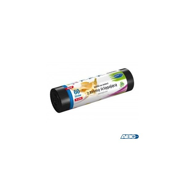 Worki na śmieci ekologiczne 60L 10szt. z taśmą (LDPE) STELLA WNS-4256