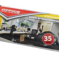 Worki na śmieci biurowe OFFICE PRODUCTS, standard (HDPE), 35l, 50szt., czarne