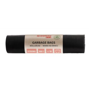 Worki na śmieci DONAU ECO, mocne (LDPE), 160l, 10 szt., czarne