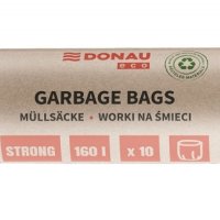 Worki na śmieci DONAU ECO, mocne (LDPE), 160l, 10 szt., czarne