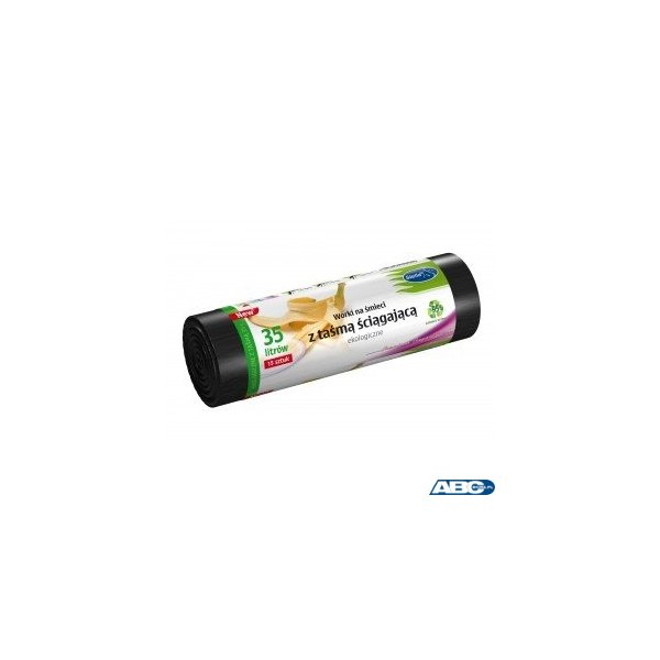 Worki na śmieci ekologiczne 35L 15szt. ztaśmą (LDPE) STELLA WNS-4249