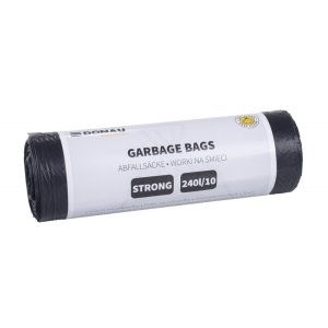 Worki na śmieci DONAU HOME, mocne (LDPE), 240l, 10 szt., czarne