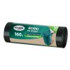Worki na śmieci GROSIK, LDPE, 160l, 10 szt., czarne