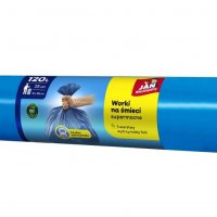 Worki na śmieci JAN NIEZBĘDNY, LDPE, 120l, 25 szt., niebieskie