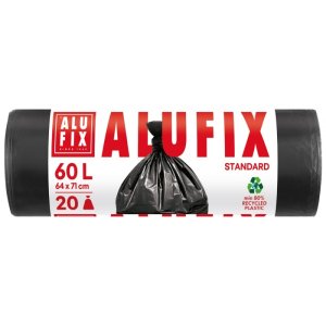 Worki na śmieci ALUFIX, HDPE, 60l, 20 szt., czarne