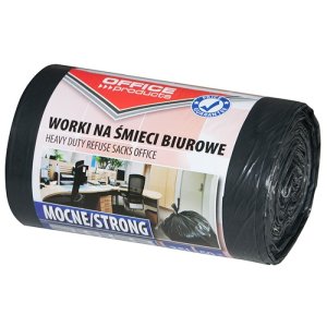 Worki na śmieci biurowe OFFICE PRODUCTS, mocne (LDPE), 35l, 50szt., czarne