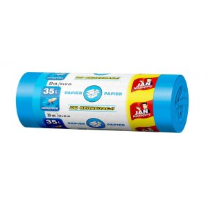 Worki do segregacji JAN NIEZBĘDNY, 35l, 20 szt., niebieskie