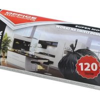 Worki na śmieci domowe OFFICE PRODUCTS, super mocne (LDPE), 120l, 10szt., czarne