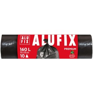 Worki na śmieci ALUFIX Profi, LDPE, 160l, 10 szt., czarne