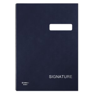 Teczka do podpisu DONAU, karton / PP, A4, 450gsm, 20-przegr., granatowa