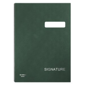 Teczka do podpisu DONAU, karton / PP, A4, 450gsm, 20-przegr., zielona