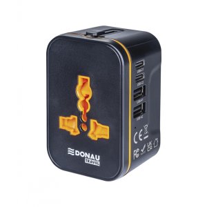 Adapter podróżny DONAU TRAVEL 205, czarny