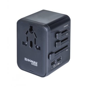 Adapter podróżny DONAU TRAVEL 521, czarny