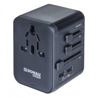 Adapter podróżny DONAU TRAVEL 521, czarny