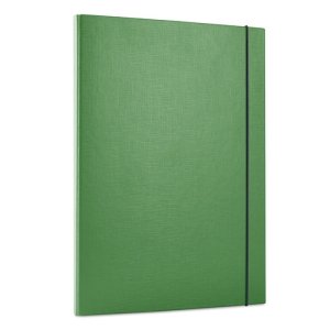 Teczka z gumką OFFICE PRODUCTS, PP, A4 / 15, 3-skrz., zielona