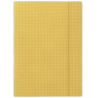 Teczka z gumką DONAU, karton, A4, 400gsm, 3-skrz., pomarańczowa w kratę