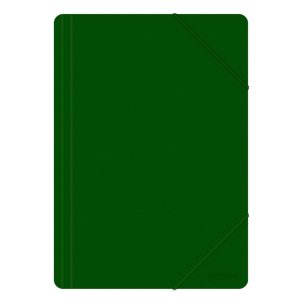 Teczka z gumką OFFICE PRODUCTS, A4, PP, 500mikr., 3-skrz., zielona