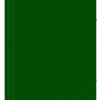 Teczka z gumką OFFICE PRODUCTS, A4, PP, 500mikr., 3-skrz., zielona