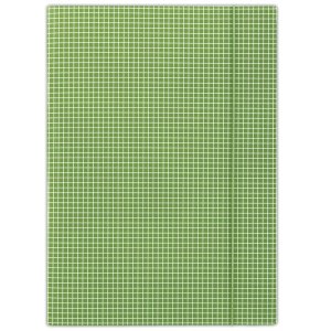 Teczka z gumką DONAU, karton, A4, 400gsm, 3-skrz., zielona w kratę