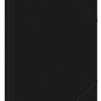 Teczka z gumką OFFICE PRODUCTS, A4, PP, 500mikr., 3-skrz., czarna