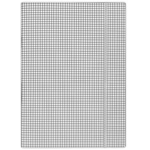 Teczka z gumką DONAU, karton, A4, 400gsm, 3-skrz., biała w kratę