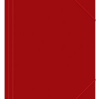 Teczka z gumką OFFICE PRODUCTS, A4, PP, 500mikr., 3-skrz., czerwona