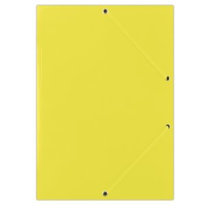 Teczka z gumką DONAU, karton, A4, 400gsm, 3-skrz., żółta