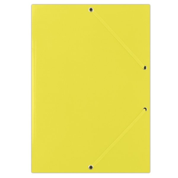 Teczka z gumką DONAU, karton, A4, 400gsm, 3-skrz., żółta