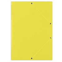 Teczka z gumką DONAU, karton, A4, 400gsm, 3-skrz., żółta