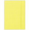 Teczka z gumką DONAU, karton, A4, 400gsm, 3-skrz., żółta w kratę