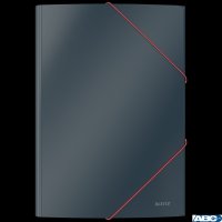 Teczka kartonowa z gumką Leitz Cosy, A4, szara 30020089
