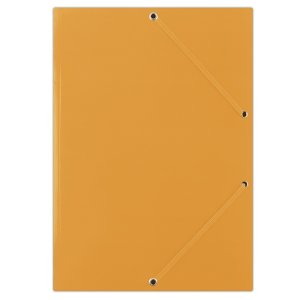 Teczka z gumką DONAU, karton, A4, 400gsm, 3-skrz., pomarańczowa