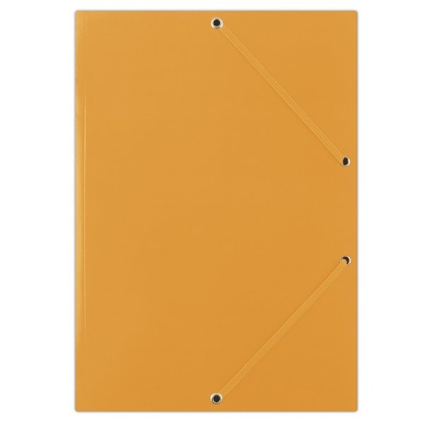 Teczka z gumką DONAU, karton, A4, 400gsm, 3-skrz., pomarańczowa